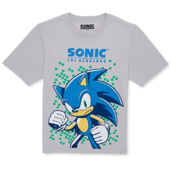 SEGA Boys Sonic the Hedgehog, Crew Neck, Short Sleeve, Graphic T-shirt Large - Picture 1 of 1